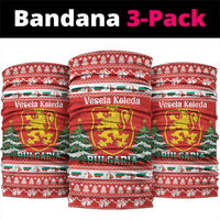 Bulgaria Christmas Neck Gaiter Merry Xmas Lion Crest - Wonder Print Shop