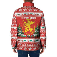 Bulgaria Christmas Padded Jacket Merry Xmas Lion Crest - Wonder Print Shop