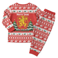 Bulgaria Christmas Pajama Set Merry Xmas Lion Crest - Wonder Print Shop