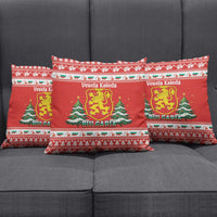 Bulgaria Christmas Pillow Cover Merry Xmas Lion Crest - Wonder Print Shop