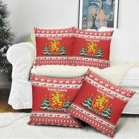 Bulgaria Christmas Pillow Cover Merry Xmas Lion Crest - Wonder Print Shop