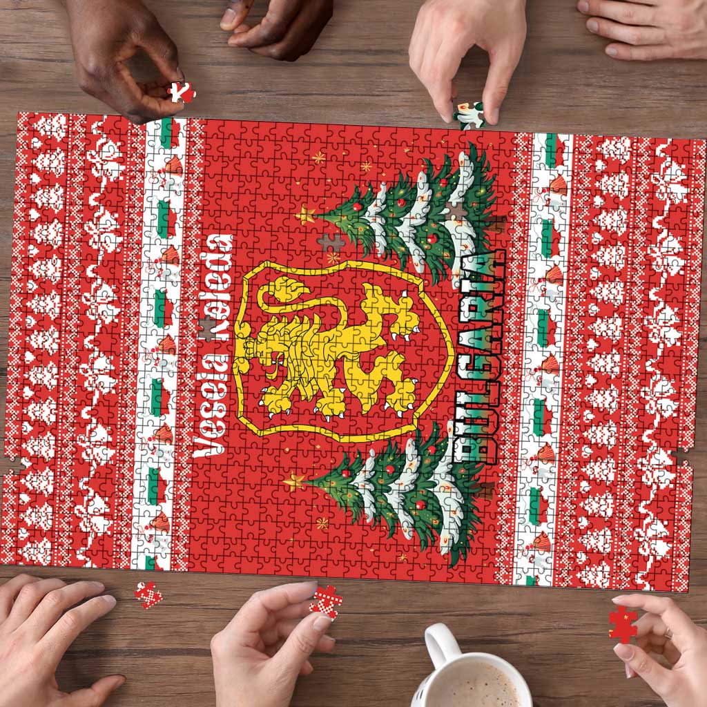 Bulgaria Christmas Puzzle Merry Xmas Lion Crest - Wonder Print Shop