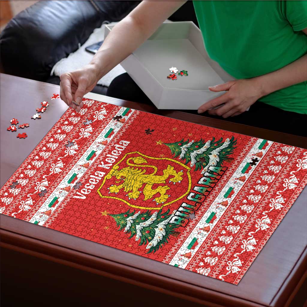 Bulgaria Christmas Puzzle Merry Xmas Lion Crest - Wonder Print Shop
