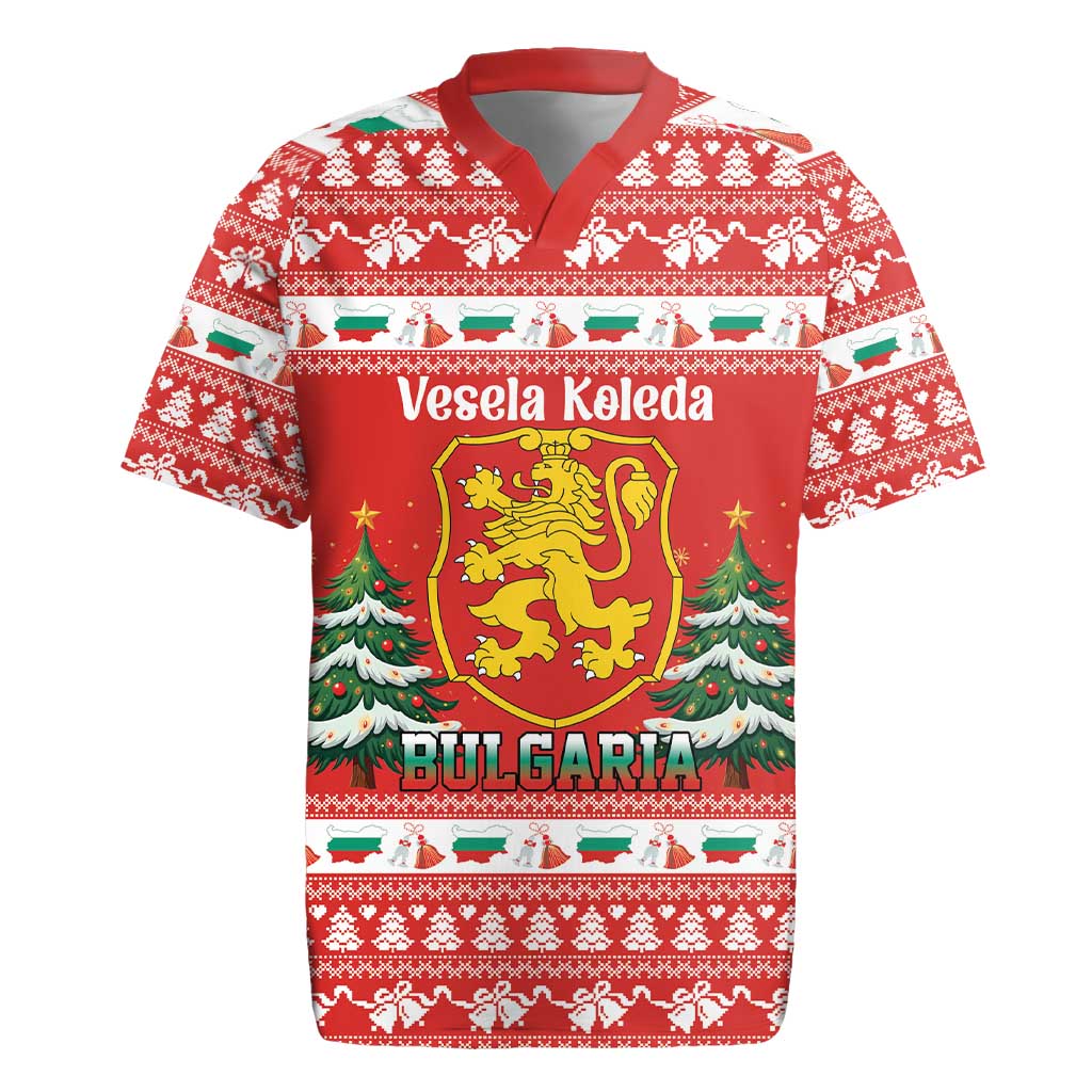 Bulgaria Christmas Rugby Jersey Merry Xmas Lion Crest - Wonder Print Shop