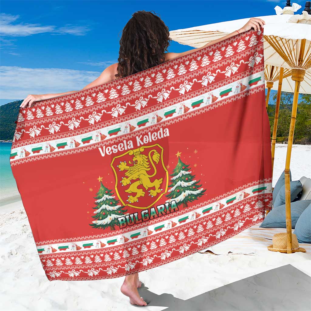 Bulgaria Christmas Sarong Merry Xmas Lion Crest - Wonder Print Shop