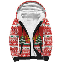 Bulgaria Christmas Sherpa Hoodie Merry Xmas Lion Crest - Wonder Print Shop