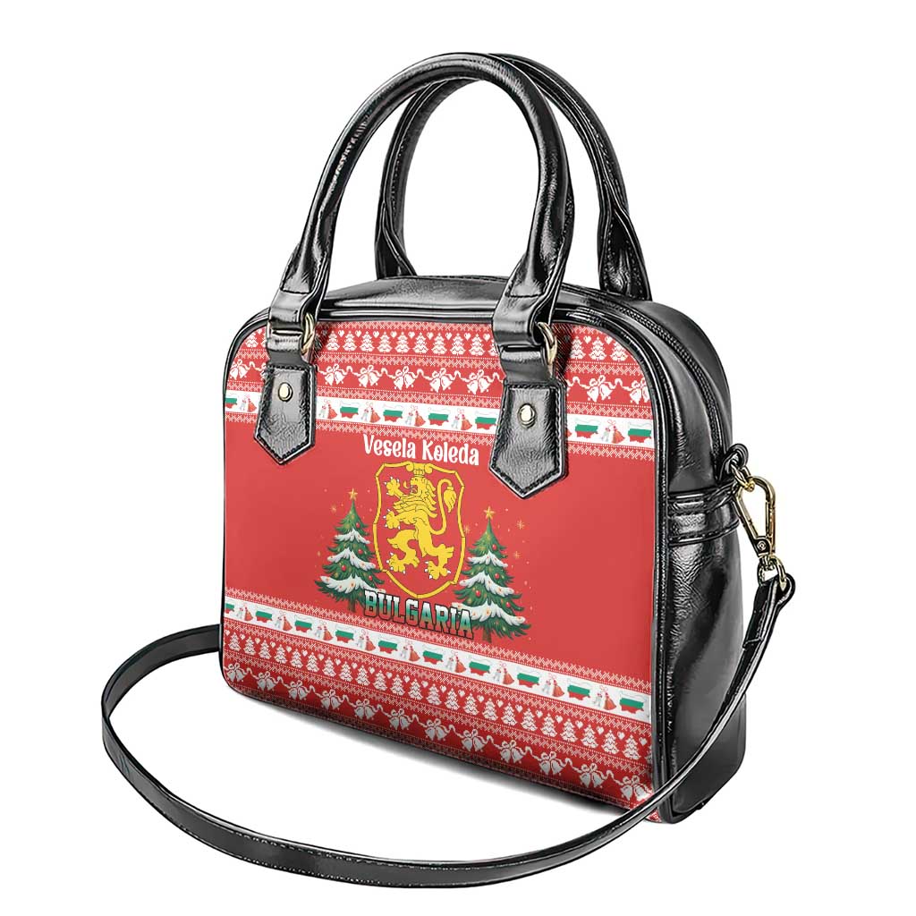 Bulgaria Christmas Shoulder Handbag Merry Xmas Lion Crest - Wonder Print Shop