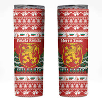 Bulgaria Christmas Skinny Tumbler Merry Xmas Lion Crest - Wonder Print Shop