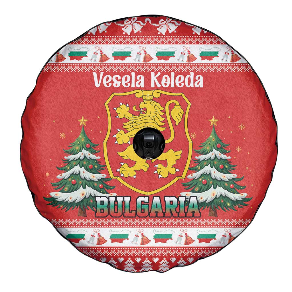 Bulgaria Christmas Spare Tire Cover Merry Xmas Lion Crest - Wonder Print Shop