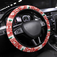 Bulgaria Christmas Steering Wheel Cover Merry Xmas Lion Crest - Wonder Print Shop