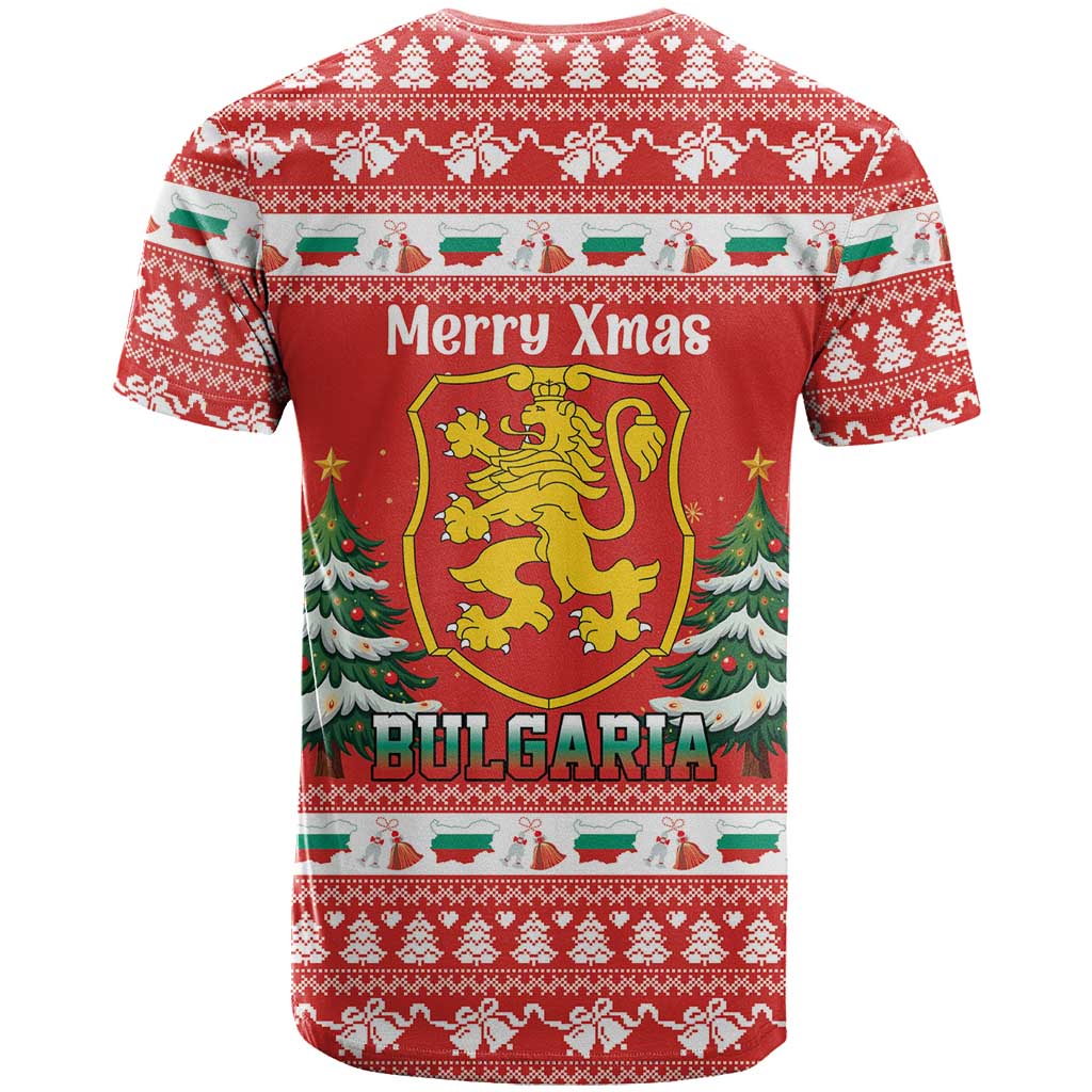 Bulgaria Christmas T Shirt Merry Xmas Lion Crest - Wonder Print Shop