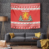 Bulgaria Christmas Tapestry Merry Xmas Lion Crest - Wonder Print Shop