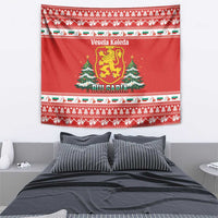 Bulgaria Christmas Tapestry Merry Xmas Lion Crest - Wonder Print Shop
