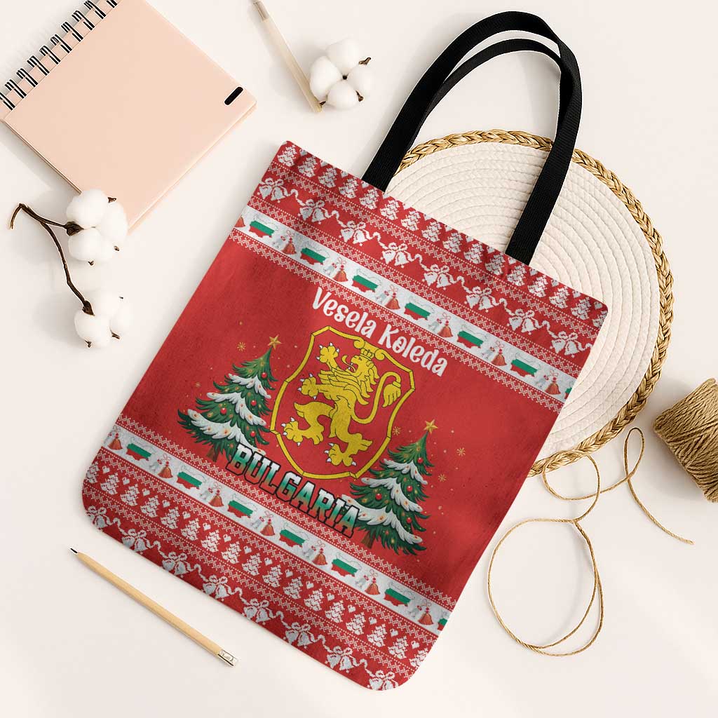 Bulgaria Christmas Tote Bag Merry Xmas Lion Crest - Wonder Print Shop