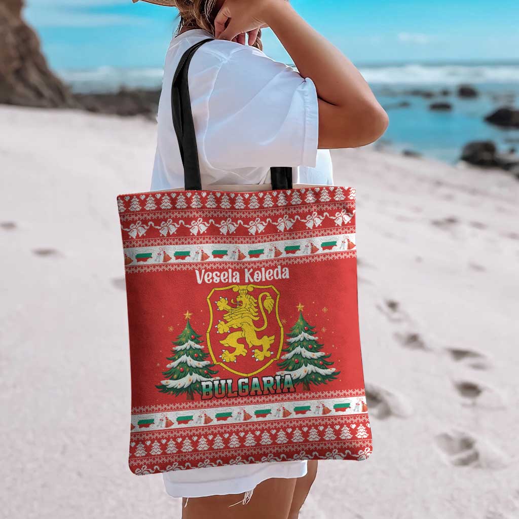Bulgaria Christmas Tote Bag Merry Xmas Lion Crest - Wonder Print Shop