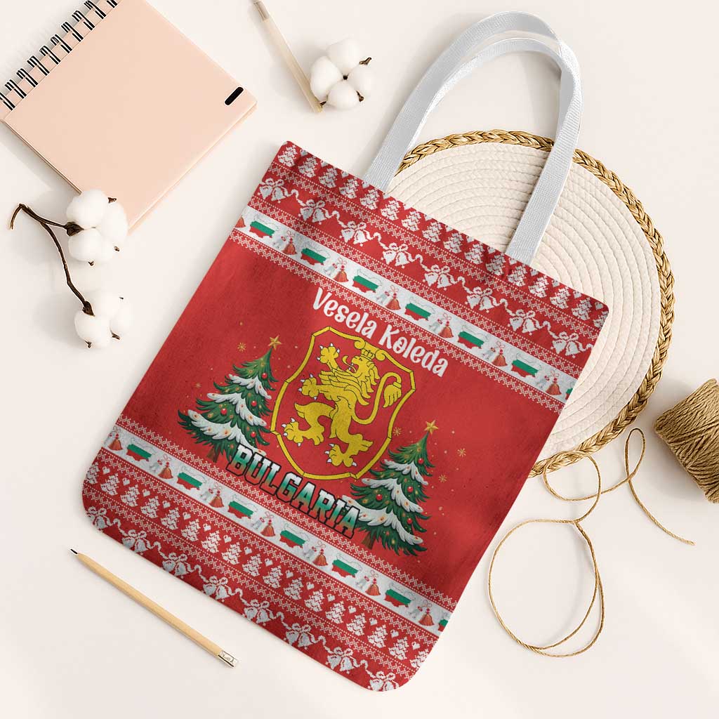Bulgaria Christmas Tote Bag Merry Xmas Lion Crest - Wonder Print Shop