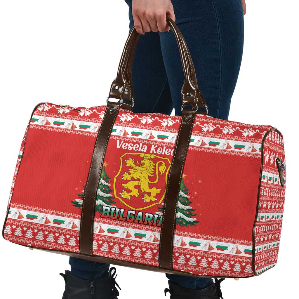 Bulgaria Christmas Travel Bag Merry Xmas Lion Crest - Wonder Print Shop