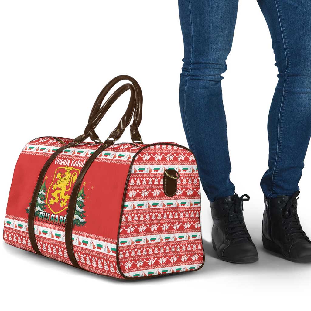 Bulgaria Christmas Travel Bag Merry Xmas Lion Crest - Wonder Print Shop