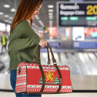 Bulgaria Christmas Travel Bag Merry Xmas Lion Crest - Wonder Print Shop