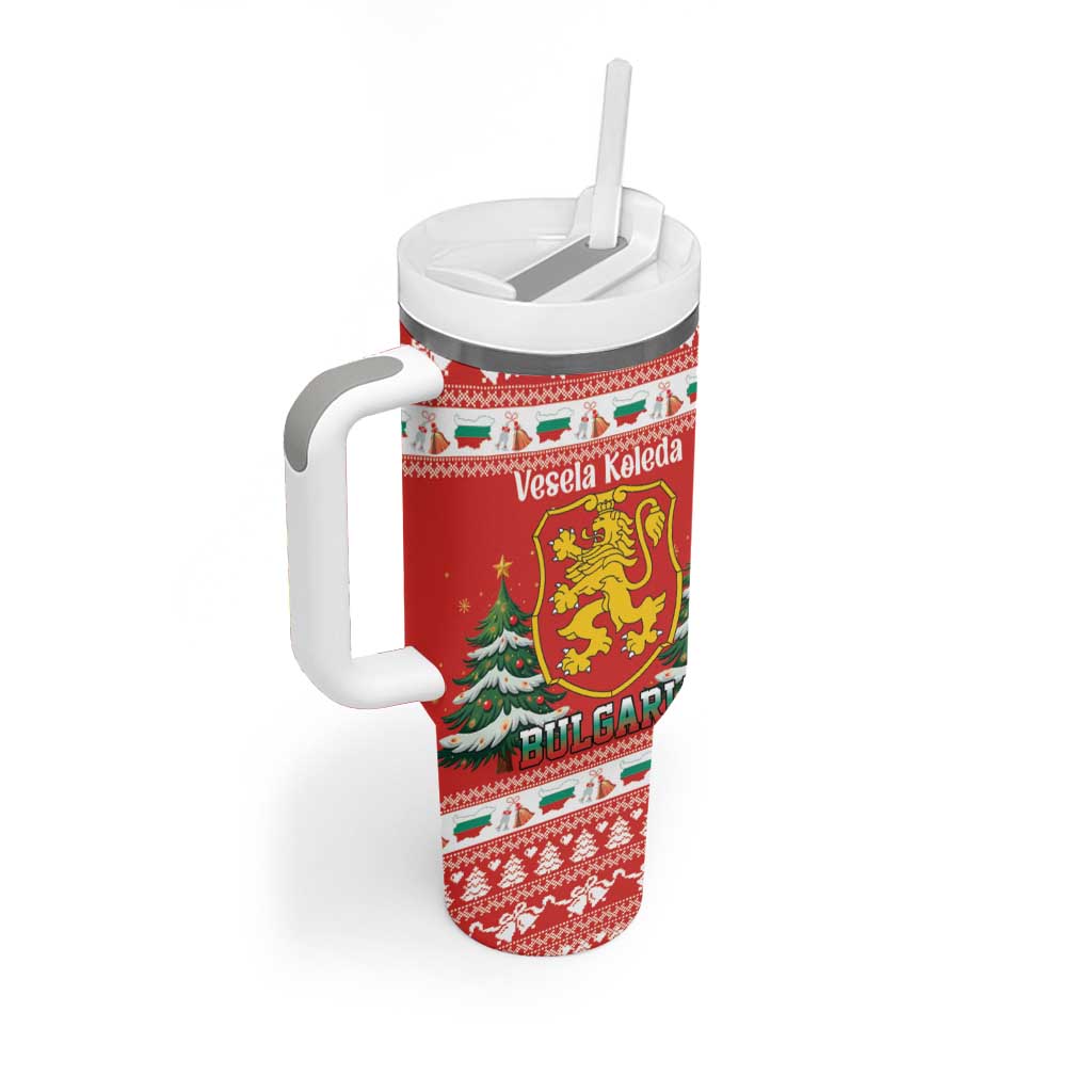 Bulgaria Christmas Tumbler With Handle Merry Xmas Lion Crest - Wonder Print Shop