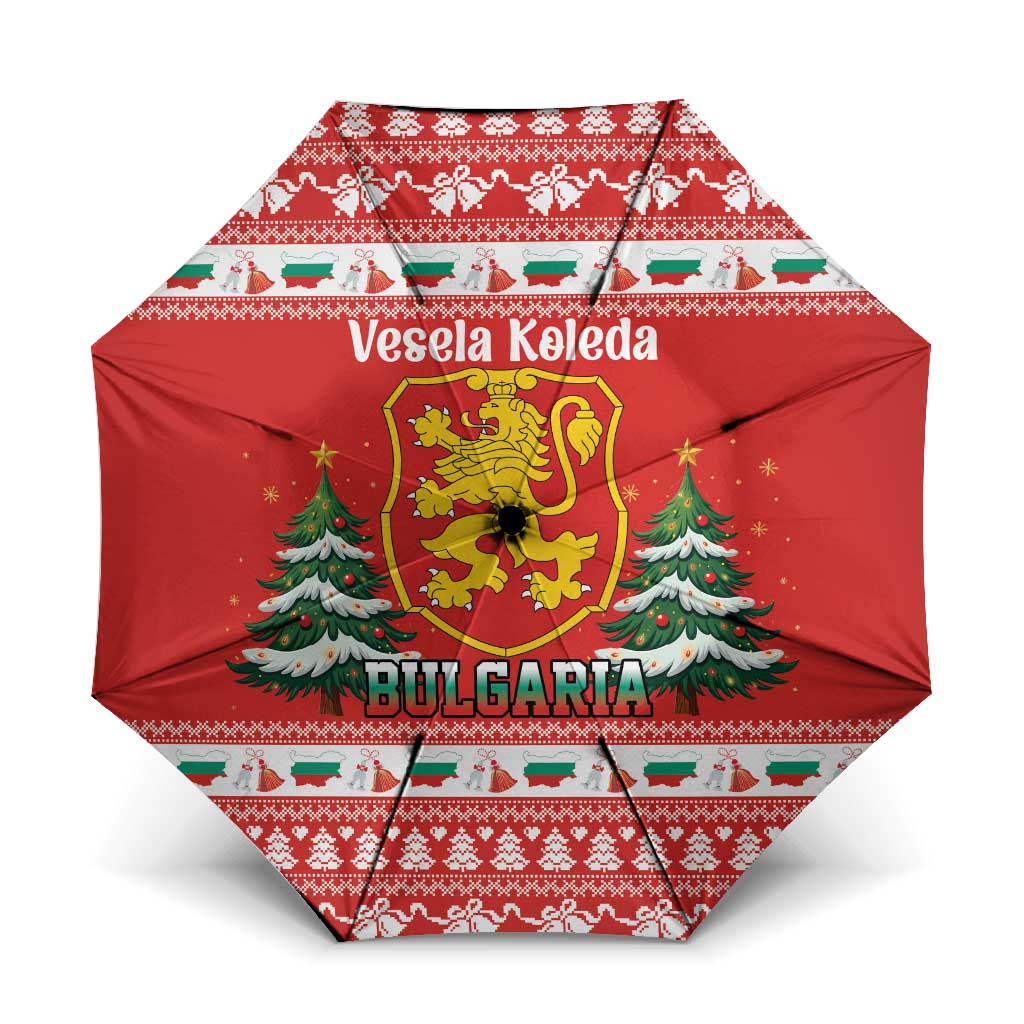 Bulgaria Christmas Umbrella Merry Xmas Lion Crest - Wonder Print Shop