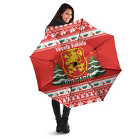 Bulgaria Christmas Umbrella Merry Xmas Lion Crest - Wonder Print Shop
