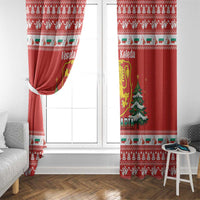 Bulgaria Christmas Window Curtain Merry Xmas Lion Crest - Wonder Print Shop