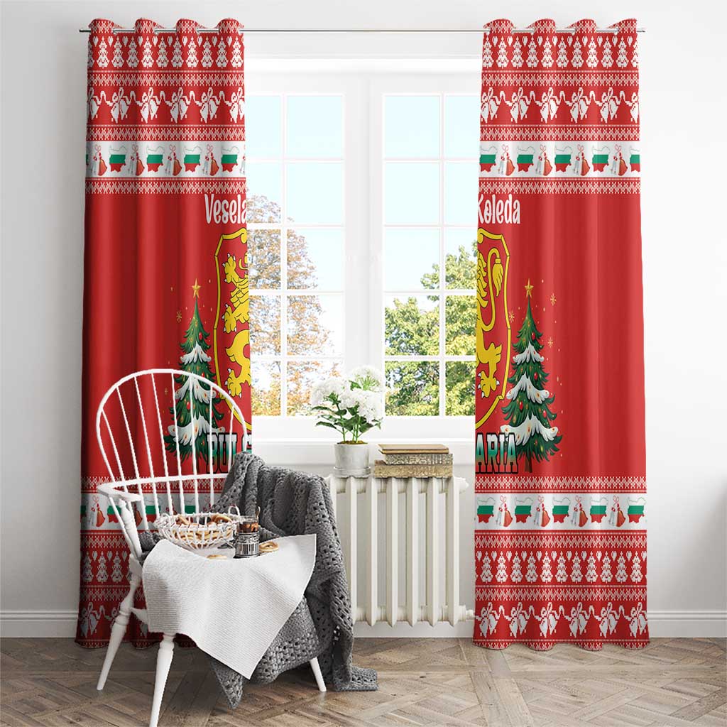 Bulgaria Christmas Window Curtain Merry Xmas Lion Crest - Wonder Print Shop