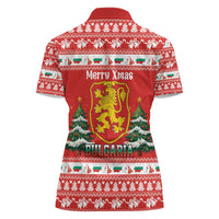 Bulgaria Christmas Women Polo Shirt Merry Xmas Lion Crest - Wonder Print Shop