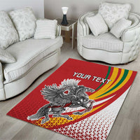 Personalized Lithuania Independence Day Area Rug Lithuanian Vytis Swoosh - Wonder Print Shop