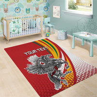 Personalized Lithuania Independence Day Area Rug Lithuanian Vytis Swoosh - Wonder Print Shop