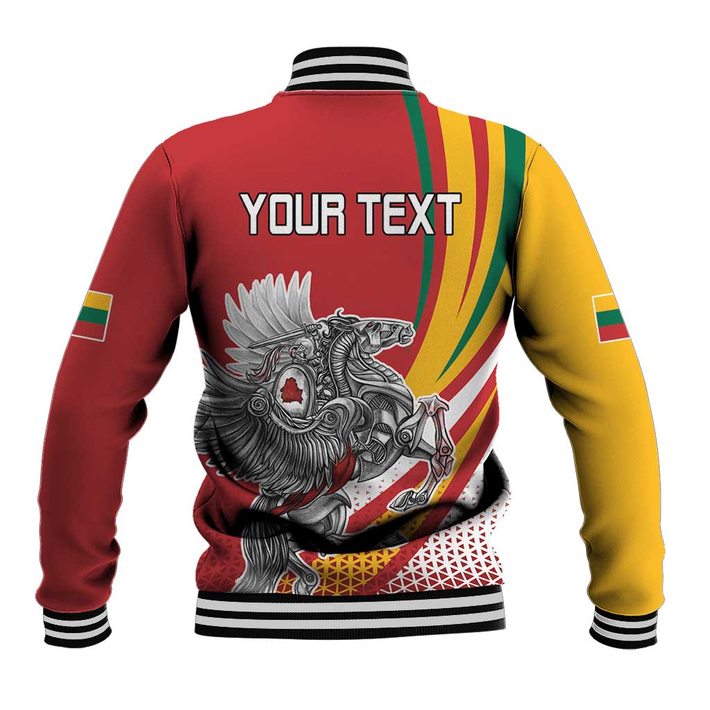 Personalized Lithuania Independence Day Baseball Jacket Lithuanian Vytis Swoosh - Wonder Print Shop