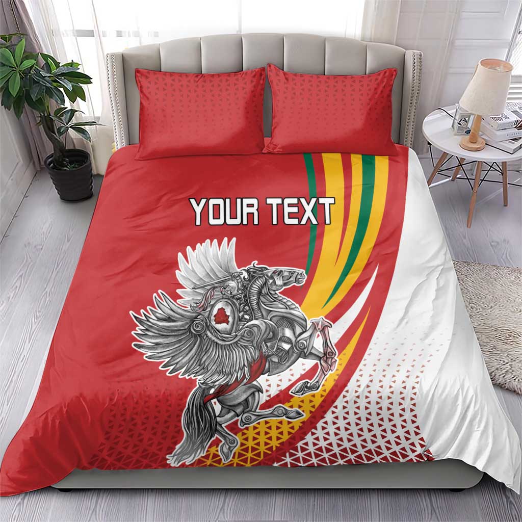 Personalized Lithuania Independence Day Bedding Set Lithuanian Vytis Swoosh - Wonder Print Shop
