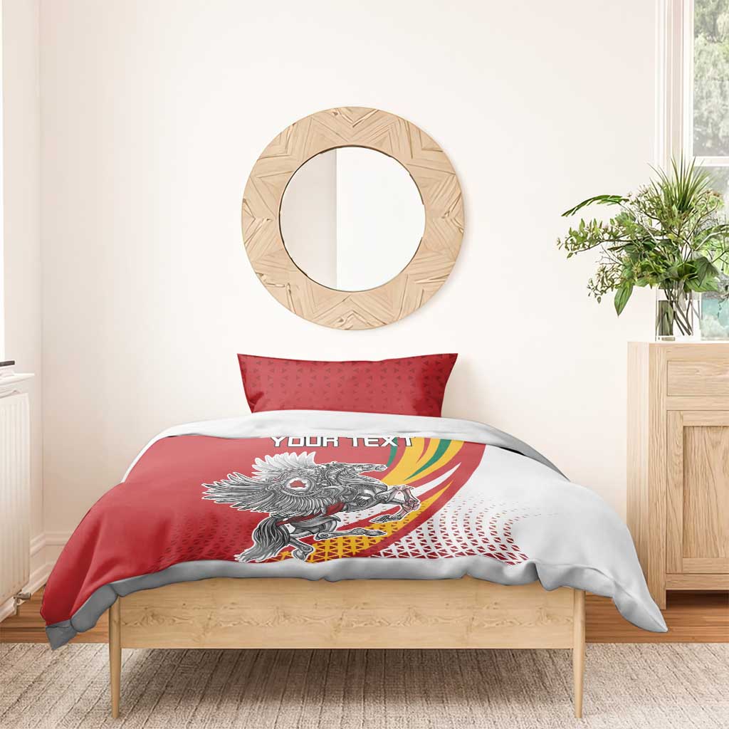 Personalized Lithuania Independence Day Bedding Set Lithuanian Vytis Swoosh - Wonder Print Shop