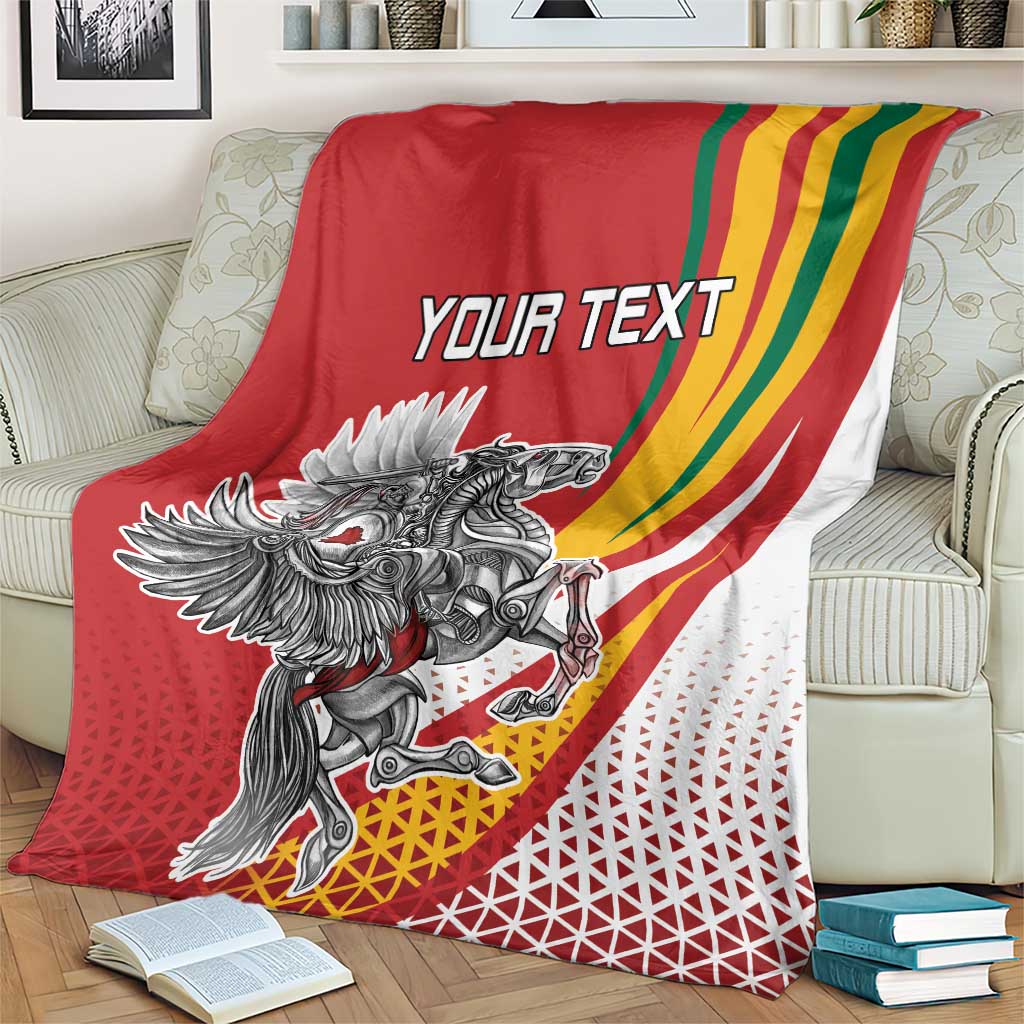 Personalized Lithuania Independence Day Blanket Lithuanian Vytis Swoosh