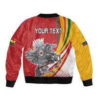Personalized Lithuania Independence Day Bomber Jacket Lithuanian Vytis Swoosh - Wonder Print Shop