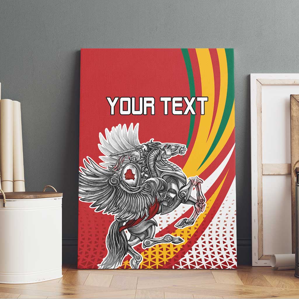 Personalized Lithuania Independence Day Canvas Wall Art Lithuanian Vytis Swoosh - Wonder Print Shop