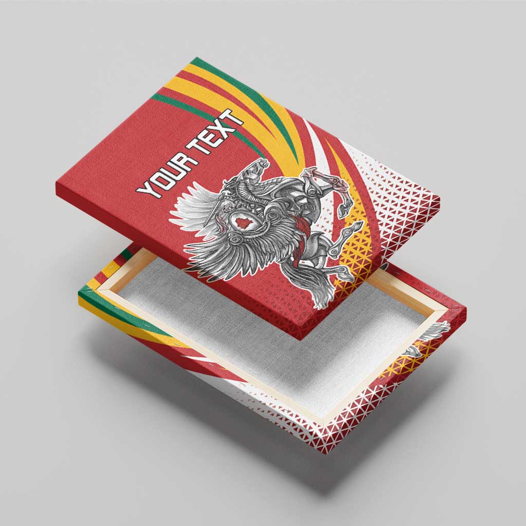 Personalized Lithuania Independence Day Canvas Wall Art Lithuanian Vytis Swoosh - Wonder Print Shop