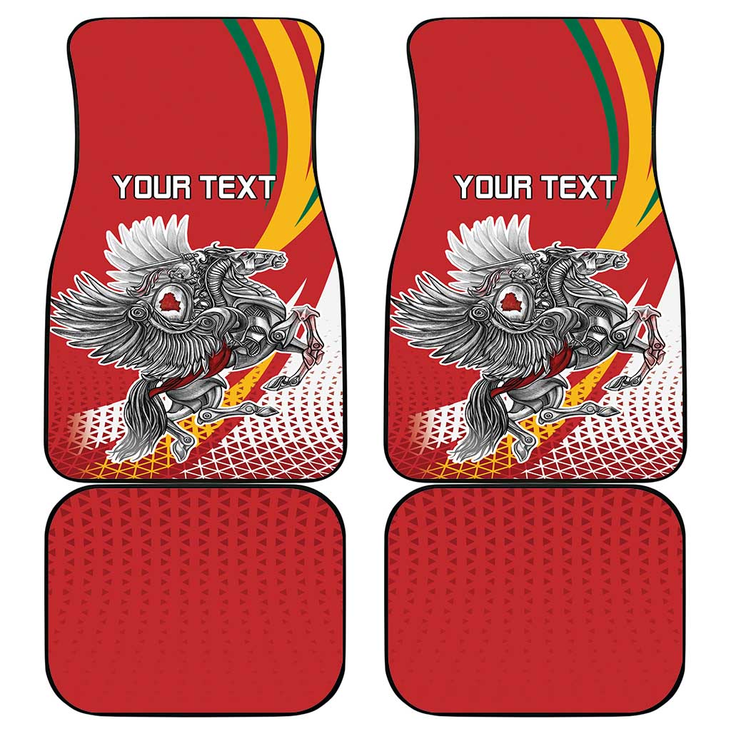 Personalized Lithuania Independence Day Car Mats Lithuanian Vytis Swoosh - Wonder Print Shop