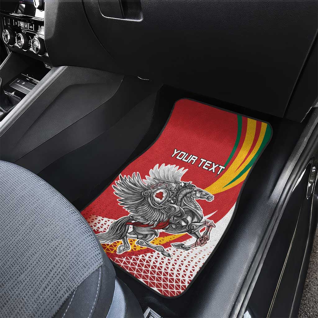 Personalized Lithuania Independence Day Car Mats Lithuanian Vytis Swoosh - Wonder Print Shop