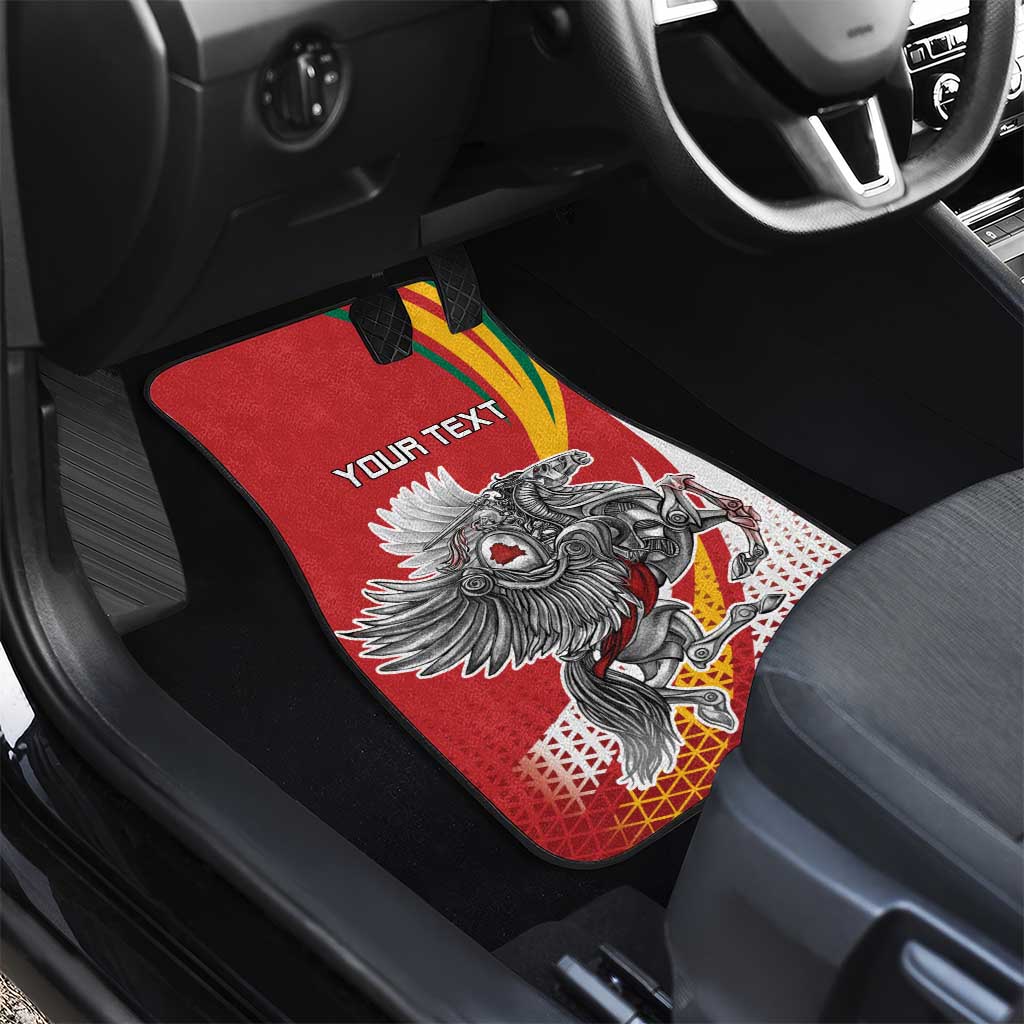 Personalized Lithuania Independence Day Car Mats Lithuanian Vytis Swoosh - Wonder Print Shop