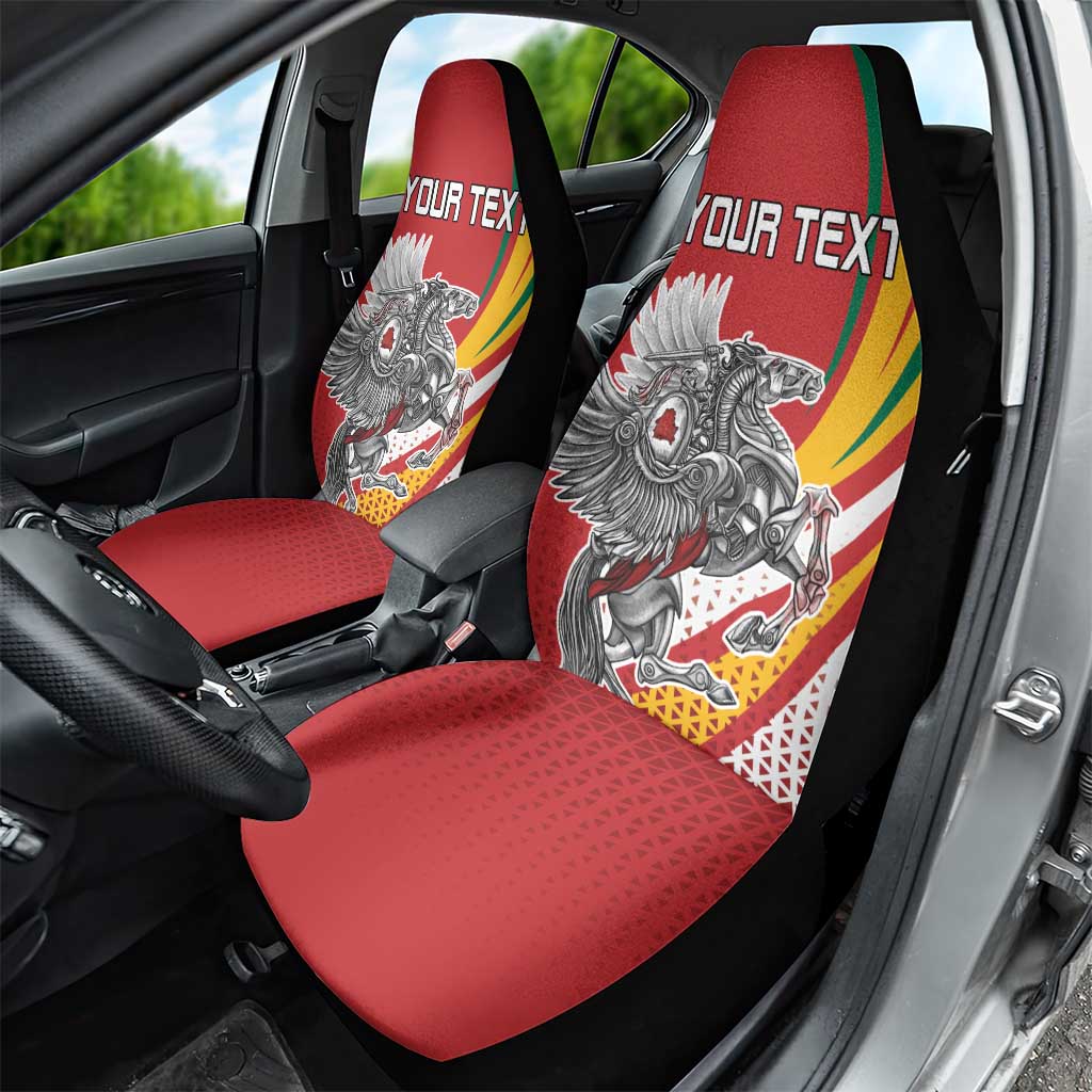 Personalized Lithuania Independence Day Car Seat Cover Lithuanian Vytis Swoosh - Wonder Print Shop