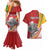Personalized Lithuania Independence Day Couples Matching Mermaid Dress and Hawaiian Shirt Lithuanian Vytis Swoosh - Wonder Print Shop