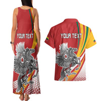 Personalized Lithuania Independence Day Couples Matching Tank Maxi Dress and Hawaiian Shirt Lithuanian Vytis Swoosh - Wonder Print Shop