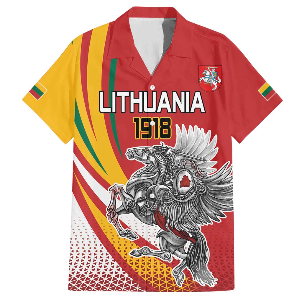 Personalized Lithuania Independence Day Family Matching Long Sleeve Bodycon Dress and Hawaiian Shirt Lithuanian Vytis Swoosh - Wonder Print Shop
