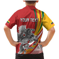 Personalized Lithuania Independence Day Family Matching Mermaid Dress and Hawaiian Shirt Lithuanian Vytis Swoosh - Wonder Print Shop