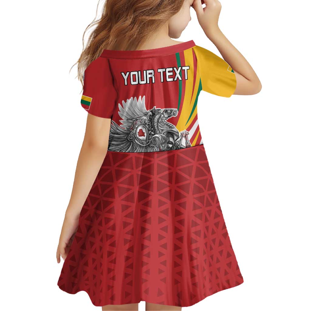 Personalized Lithuania Independence Day Family Matching Off Shoulder Short Dress and Hawaiian Shirt Lithuanian Vytis Swoosh - Wonder Print Shop