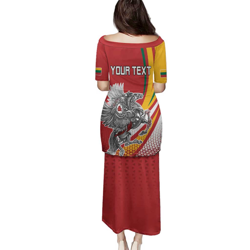 Personalized Lithuania Independence Day Family Matching Puletasi and Hawaiian Shirt Lithuanian Vytis Swoosh - Wonder Print Shop