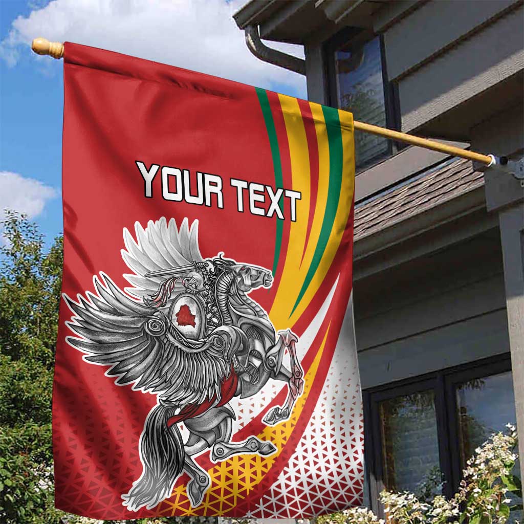 Personalized Lithuania Independence Day Garden Flag Lithuanian Vytis Swoosh - Wonder Print Shop