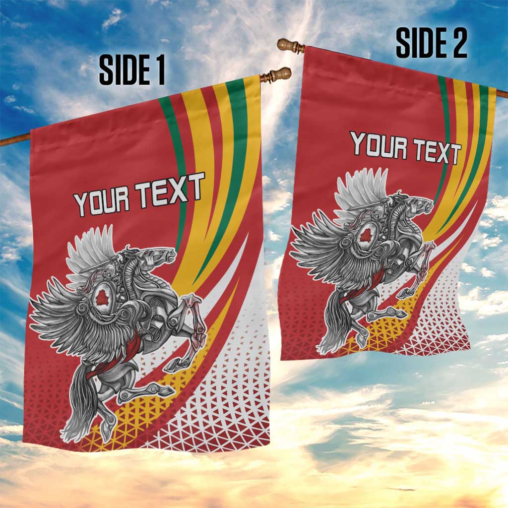 Personalized Lithuania Independence Day Garden Flag Lithuanian Vytis Swoosh - Wonder Print Shop